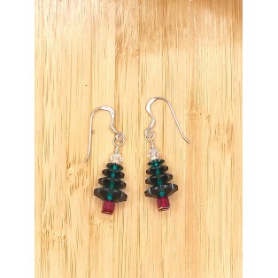 Swarovski Crystal Christmas Tree Earrings